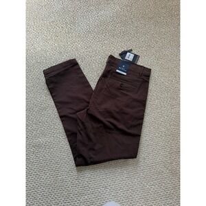 Men's Ben Sherman NWT Slim Fit Brown Houndstooth Plaid Print Pants. 36